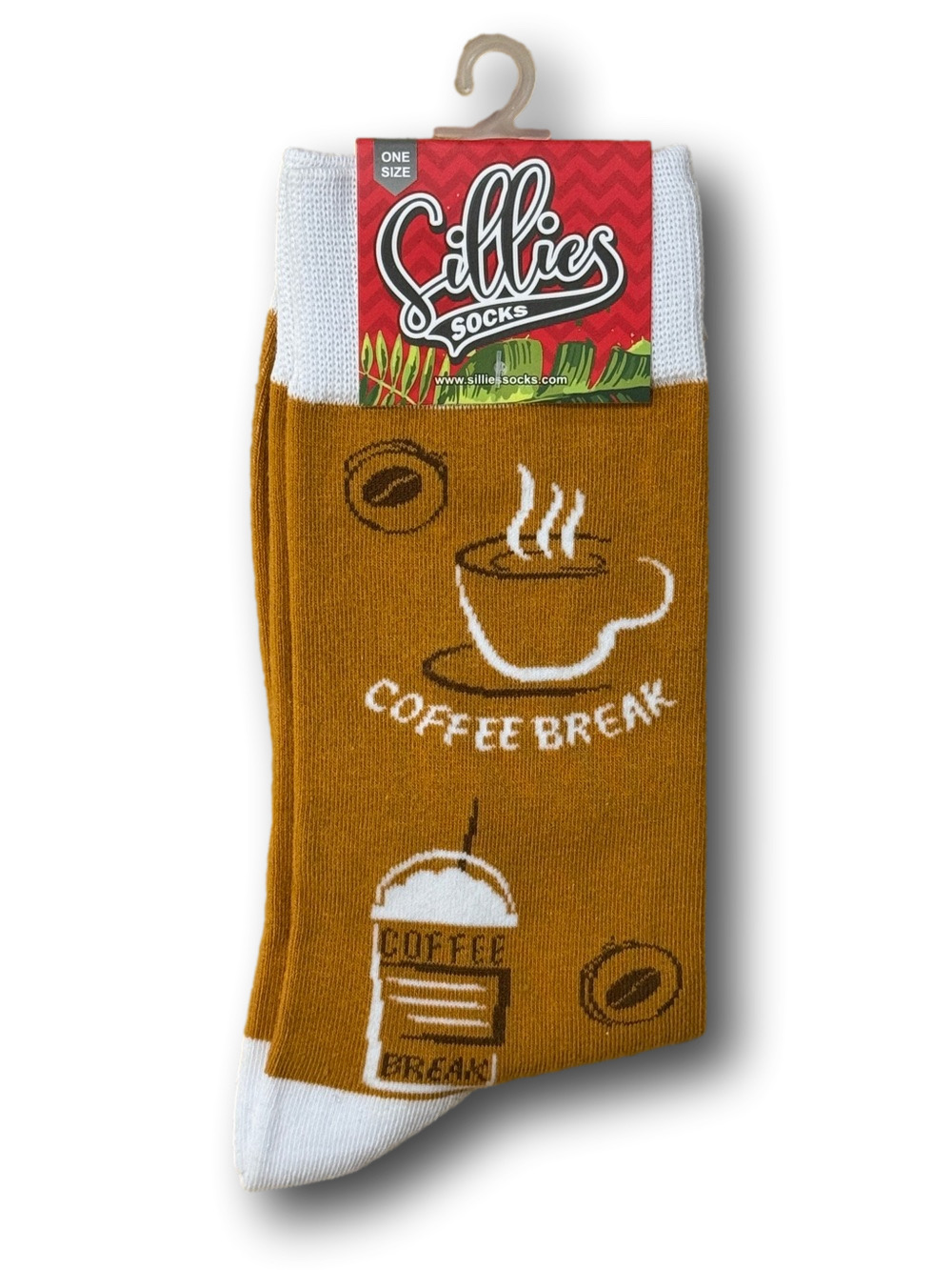 3/$18 Coffee Cups "Coffee Break" Funny Novelty Crew Socks - NWT